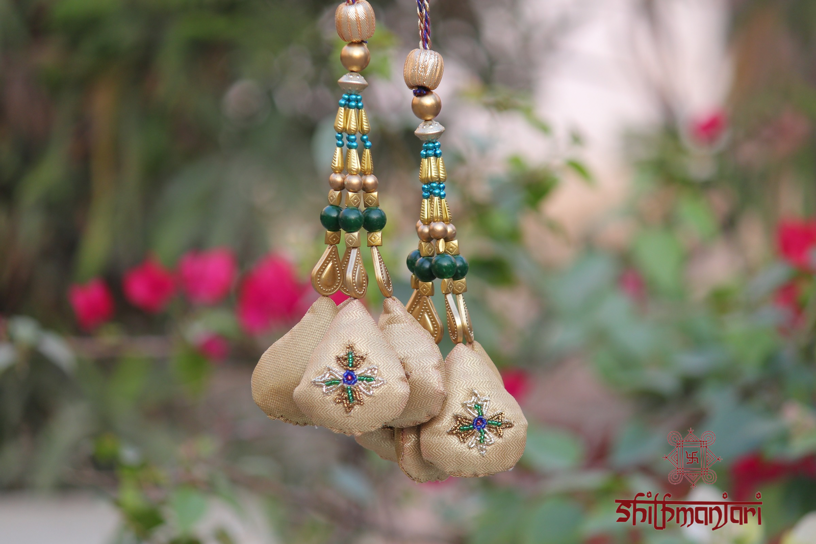 Elegant Peacock Art Silk Potli Bag with Premium Zari & Beaded Embellishments (Designer Ethnic Clutch) - Image 5