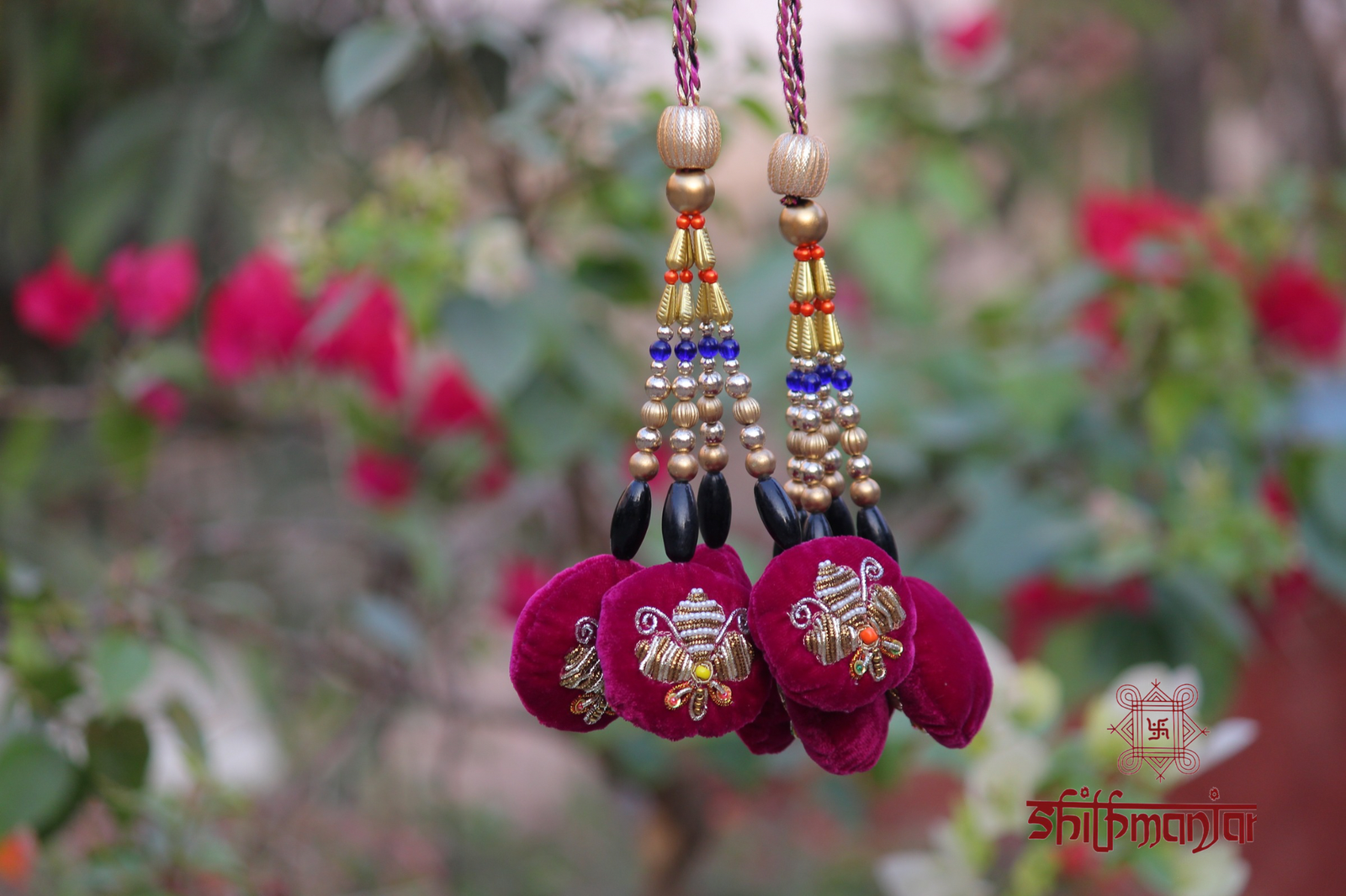Gulnaar Shahi Latkan Set with Multicolor Beads & Zari Work (Premium Ethnic Accessory)