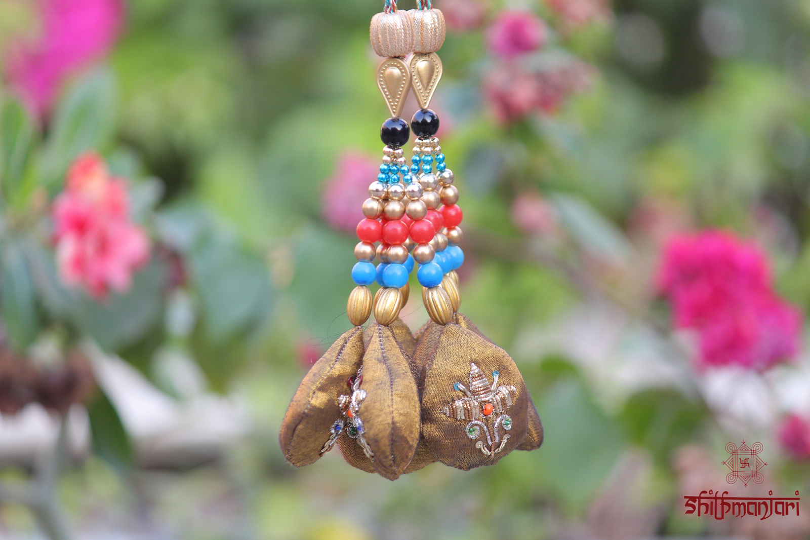 Elegant Multicolor Embroidered Potli Bag with Zari, Beads & Stone Detailing (Traditional Ethnic Clutch) - Image 4