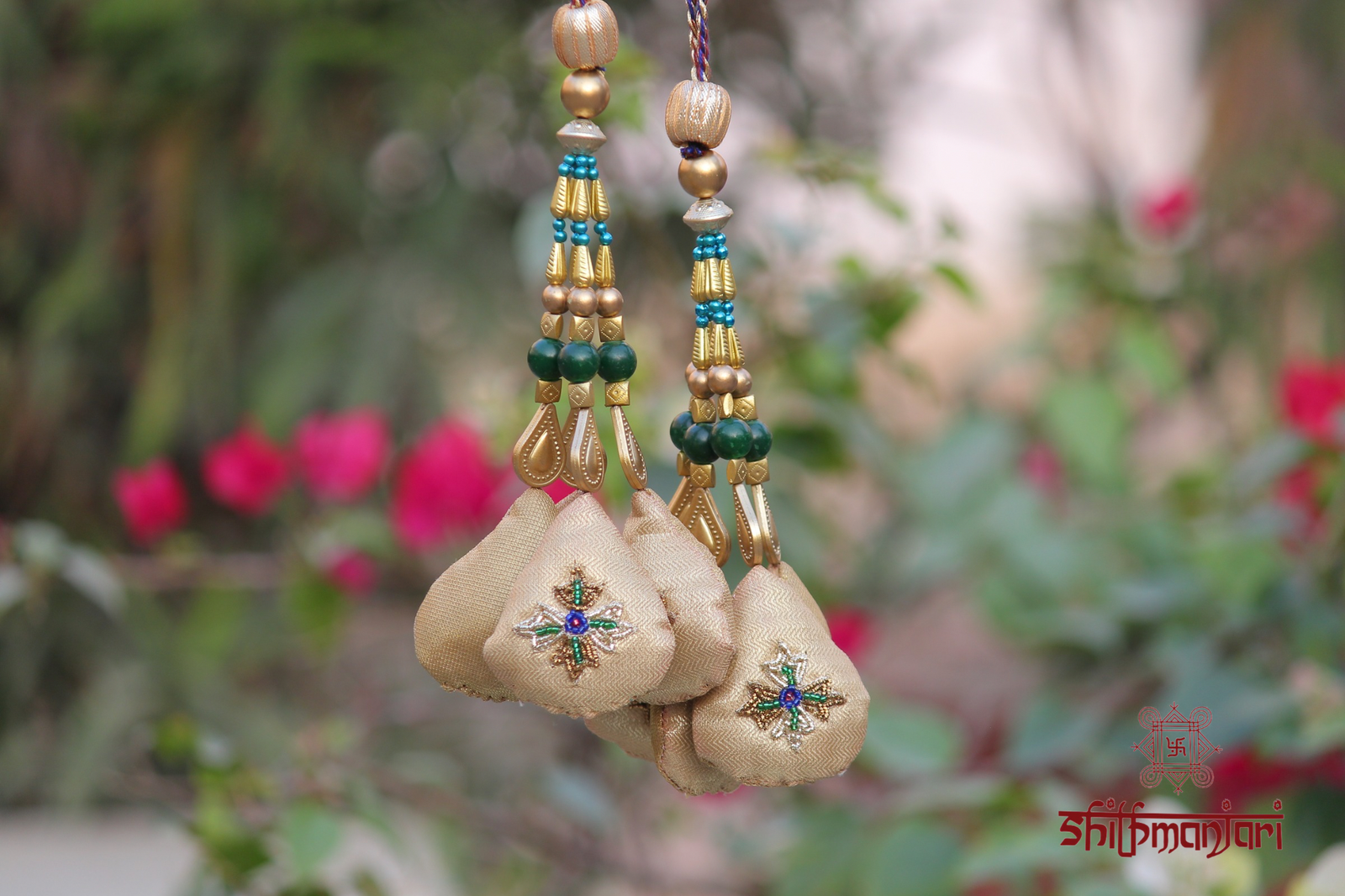 Elegant Peacock Art Silk Potli Bag with Premium Zari & Beaded Embellishments (Designer Ethnic Clutch) - Image 3